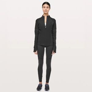 Black Long Sleeve Zip-Up Top size 8